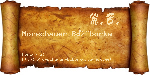 Morschauer Bíborka névjegykártya